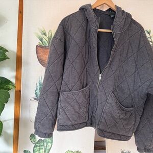 Wild Fable Charcoal Zip-Up Jacket